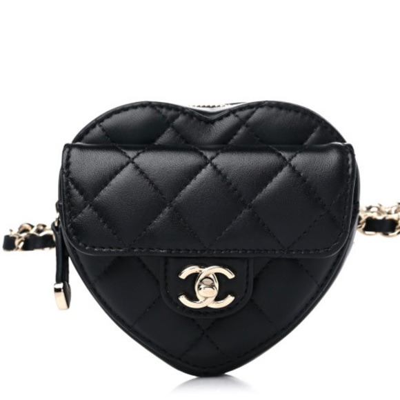 New Chanel Heart Black Belt Bag with tags !!! - Picture 3 of 10